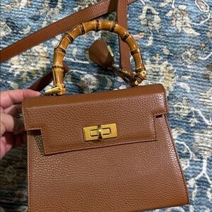 Viviani Firenze Elegant Brown Crossbody Bag